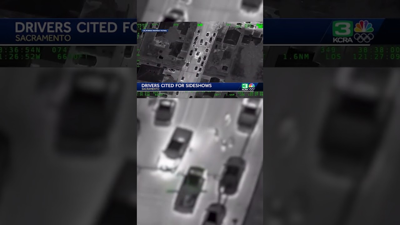 Helicopter captures wild sideshows in Sacramento