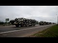 Выдвижение механизированной колонны на аэродром Липки (Минск)