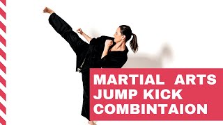 4 part Jump Kick combination | Martial arts