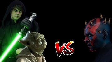 Darth Maul vs Yoda and Luke Skywalker