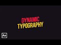 Создание динамической анимации типографики в After Effects