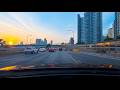Heavy Rush Hour With A Stunning Sunset / 4K POV / ASMR