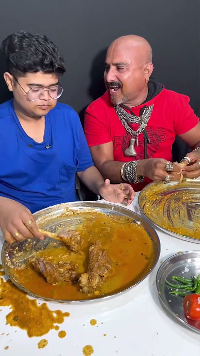 Eating Challenge With @ChickenLegPiece 🤯😱 #kandalovers #eatingchallenge