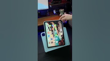 2023 slide rails stylish iPad magnetic case with foldable stand, blue #ipad #apple #ipadcase