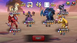 Monster Legends - Uffizzi Dungeon Master Cain Rocigon Combo Pvp