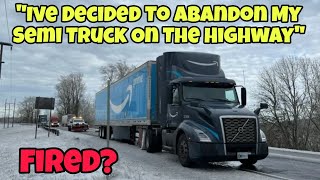Amazon Truck Driver Abandons Semi Truck On Highway & Blocks Traffic For Hours