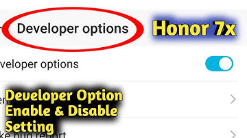 Honor 7X Developer Option Enable & Disable Setting