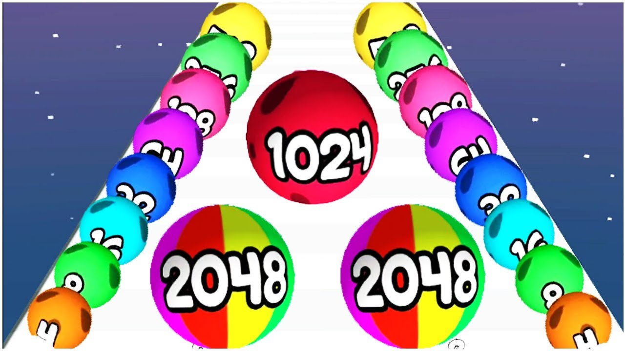 Ball Run 3D 2048 Run Game - Gameplay Walkthrough - Max Levels (Lvl 141- 160) Android/IOS