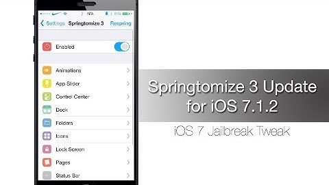 Springtomize 3 Update for iOS 7.1.x - iPhone Hacks