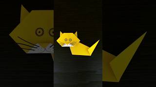 Gato de Papel en Origami, FÁCIL y Rápido de Hacer - Animales de Papel 🐱 #shorts