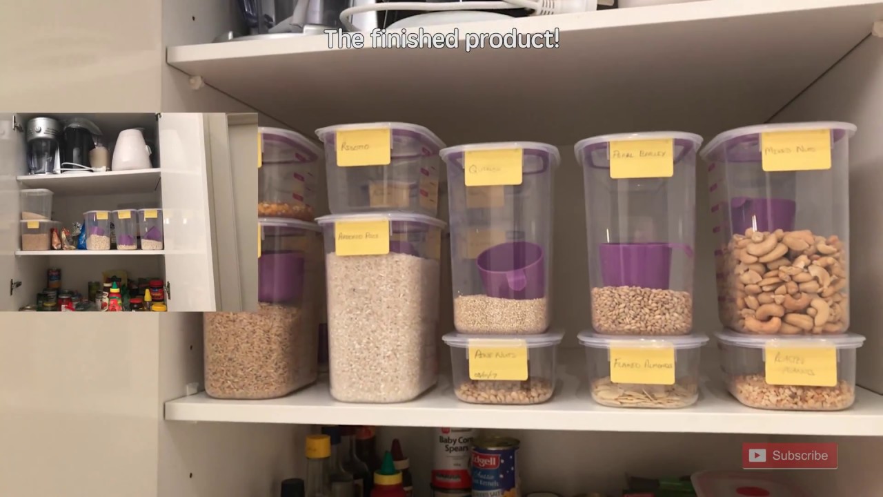 Organising your kitchen cupboard with Décor - YouTube