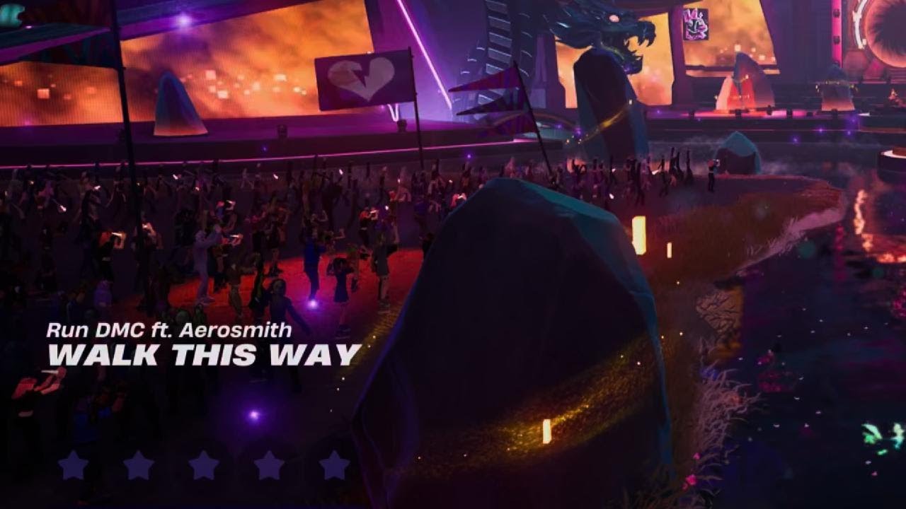 Run DMC ft Aerosmith Walk this way ( Fortnite festival ) - YouTube