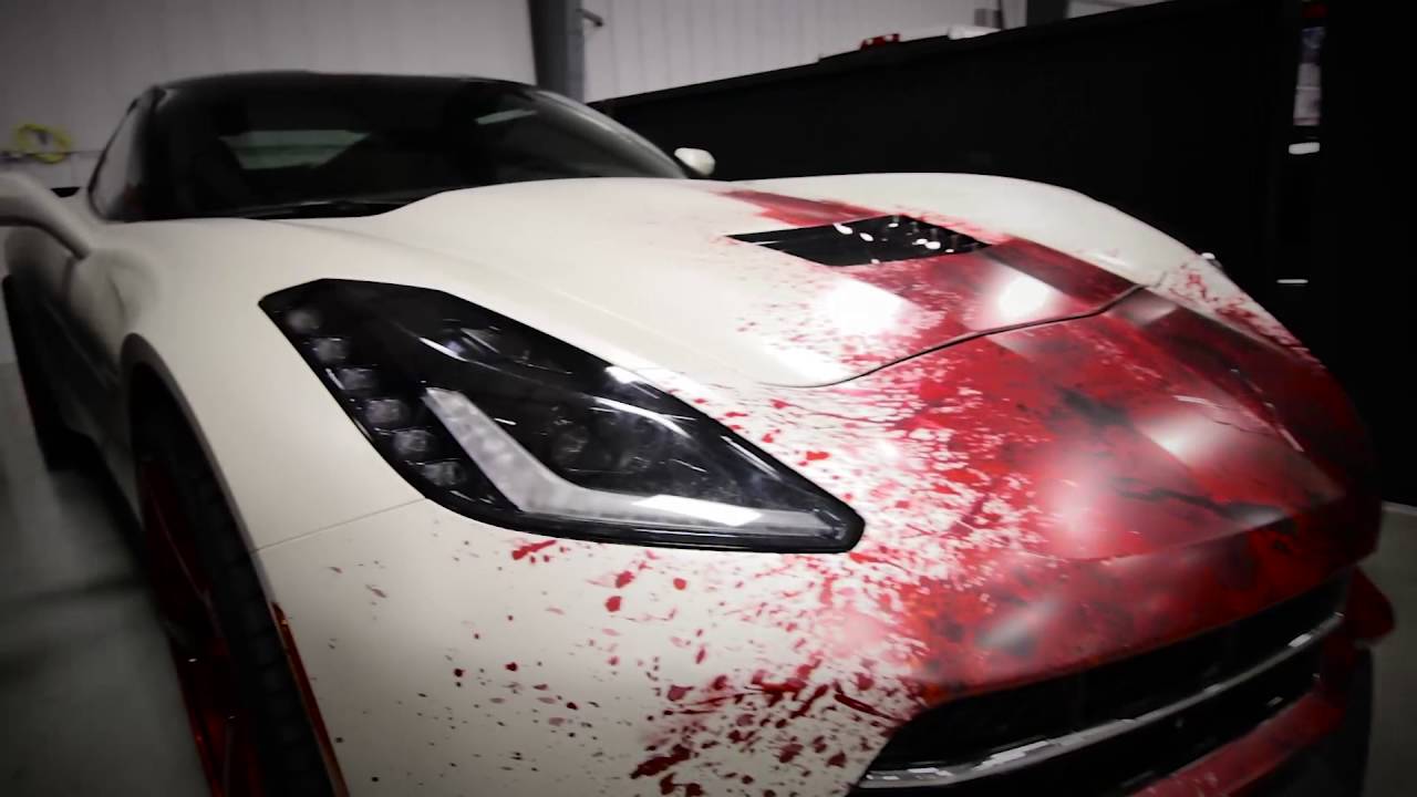 Dogde Charger With Blood Splattered Paint Job Dogde Charger With Blood Splattered Paint Job