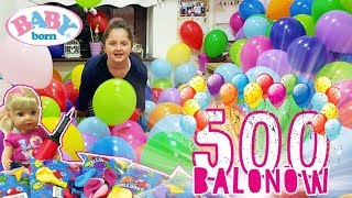 👶🏽 BABY BORN 🎈 500 BALONÓW 🎁 MEGA NIESPODZIANKA - DZIĘKUJEMY ZA 50 000 SUBÓW 😃