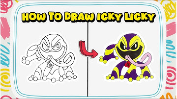 How to Draw Icky Licky from Poppy Playtime – Nightmare Critter Art