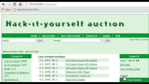 Lab Setup for F5 WAF (ASM)- PHPauction Site-Hack-It-Yourself