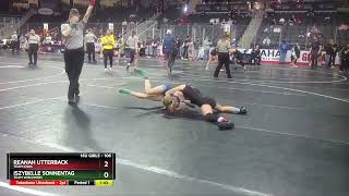 106 Lbs Semifinal - Reanah Utterback, Team Iowa Vs Iszybelle Sonnentag, Team Wisconsin F2Bf