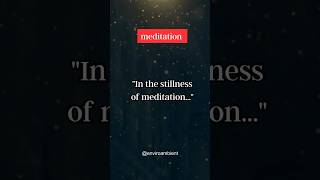 In the stillness of meditation... 🧘‍♀️😌 ... #meditation #relax #peaceful #shorts #ambience