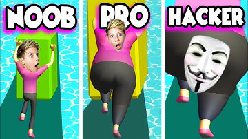 Can We Go NOOB vs PRO vs HACKER In FAT PUSHER!!? Prezley