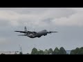 C-130H take off run with highly visible vortices over the prop!