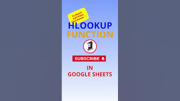 Master HLOOKUP in Google Sheets | Google Sheets Tutorial #Shorts
