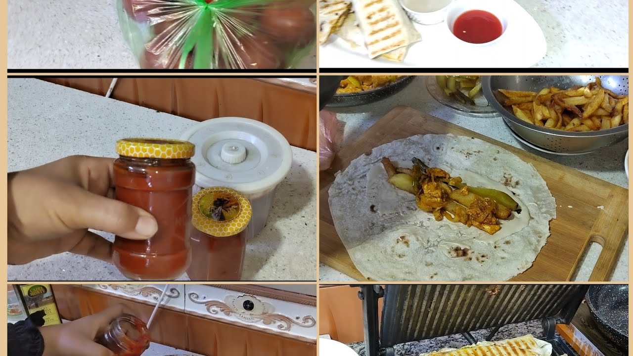 صاج المطاعم بلبيت 😋صلصه بيتزا بمواد متوفره بكل بيت 👍ماعندي مسواك 👍😘😍❤️