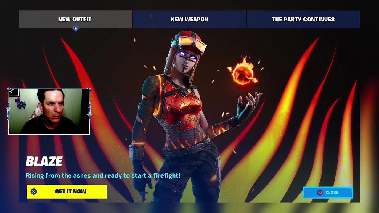 Reaction To Renegade Raider Blaze Fortnite Skin Youtube