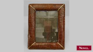 http://www.newel.com/PreviewImage.aspx?ItemID=6248 - Newel.com: Antique English brown crocodile easel picture frame with 