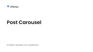 Post Carousel Widget for Elementor