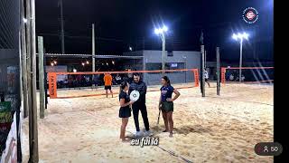 Joyce Bonfin and Daniela Leandro speak after the Women's Singles grand final