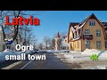 Latvia 4K. Driving in Ogre small town. European city. Latvija. Braukšāna Ogrē.