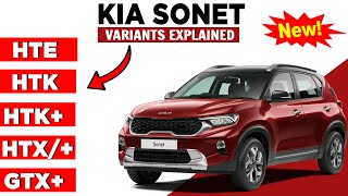 2021 Kia Sonet (Update) Variants Explained | HTE, HTK, HTK+, HTX, HTX+, GTX+ | May