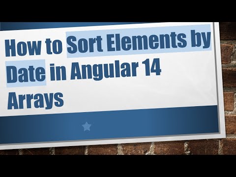 How to Sort Elements by Date in Angular 14 Arrays