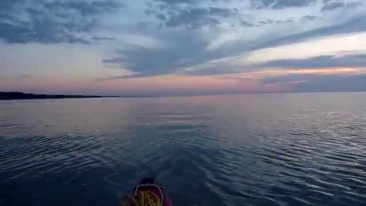 Sunset and moon rise at Warren Dunes SP, Michigan Lake (Michigan)