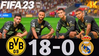 FIFA 23 - What Happen If Ronaldo Messi Neymar And Mbappe Play Together On Dortmund