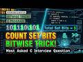 C Program to Count Total Set Bits in a Number | Top Interview Question 🔥#embedded #cprogramming