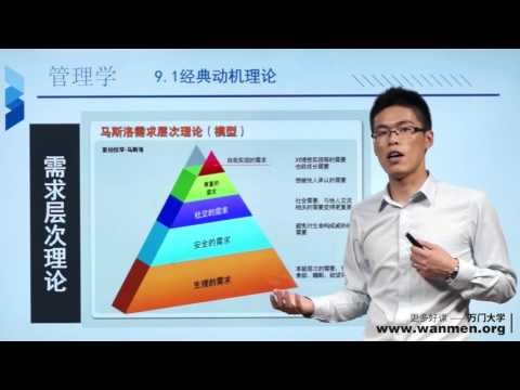 【万门大学】管理学9 1经典动机理论