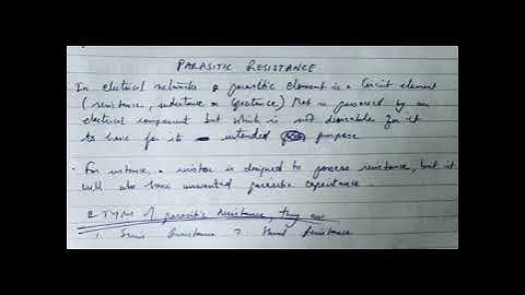 Parasitic resistance