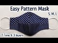 ALL SIZES - 2 Tone Mask | DIY Breathable Face Mask | Face mask sewing tutorial | 3 layer mask