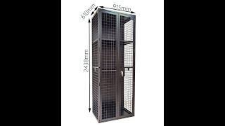 SANYON metal Wire Mesh Storage Locker with Swingdoor 915mm Width SYL 003,mesh lockers video of China