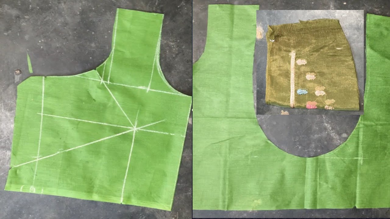 4 tucks Blouse cutting easy method || How to cut 36 size 4 tucks Blouse for beginners