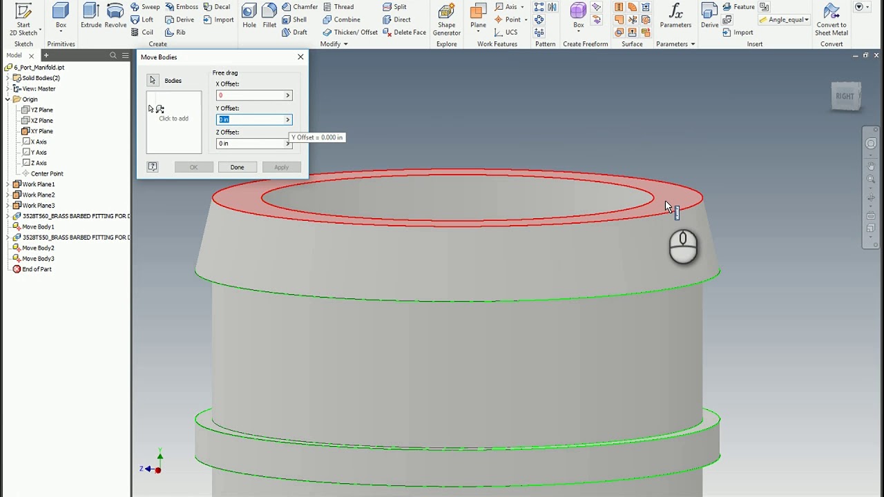 Autodesk Inventor - Utilize Imported Solids to Build a Final Part (Part ...