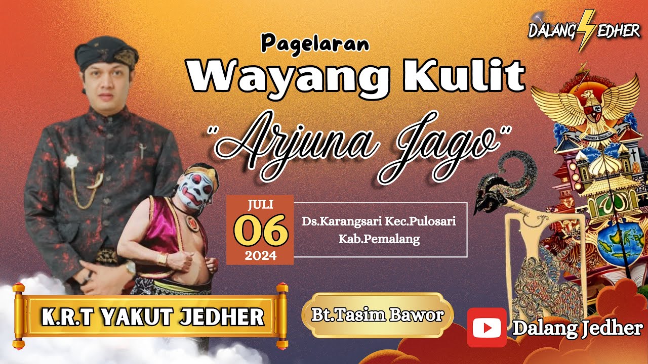 LIVE Wayang Kulit 🔴 KI K.R.T. YAKUT JEDHER - ARJUNA JAGO - BT.TASIM BAWOR - SABTU ,06 JULI 2024