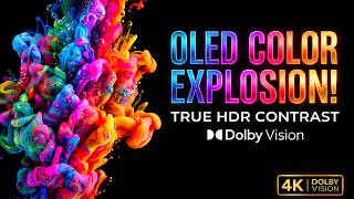 10-Bit Color OLED Test: Billion Colors Fluid Dynamics | 4K HDR Dolby Vision Demo
