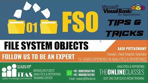 VBA TIPS AND TRICKS - ENGLISH | 01 FSO - INTRODUCTION FILE SYSTEM OBJECTS
