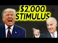 $2,000 Bonus Check, Former President Trump Wants More Stimulus, Hazard Pay, $300 Unemployment & More