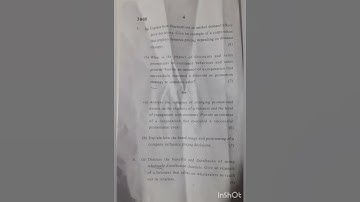 Principles of marketing question paper 5th semester Du bcom (h) upc-22411503 #pom#Du#bcomhons