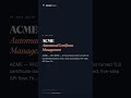 ACME Protocol Explained #Shorts