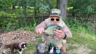 Cleaning massive bluegills like a professional