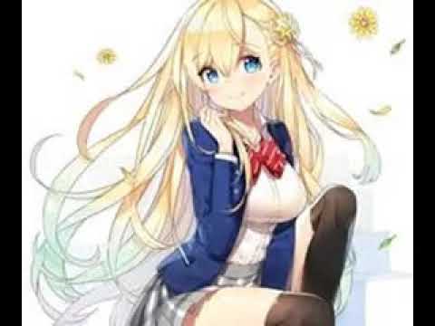 Anime girl with platinum blonde hair